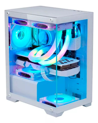 Gabinete Gamer Kmex Cg-W1G4 Poseidon, Sem Fonte, Sem Fan, Lateral De Vidro, Branco - Imagem do Produto