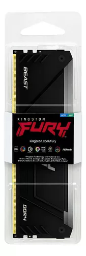 Memória Desktop Ddr4 08Gb/3200 Mhz Kingston Fury Beast Kf432C16Bb2A/8, Cl 16, Rgb - Imagem do Produto