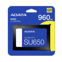 Ssd Sata3 960 Gb Adata Asu650Ss-960Gt-R, Lê: 520 Mb/S, Grava: 450 Mb/S - Imagem do Produto