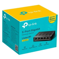 Switch 05 Portas Tp-Link Litewave Ls1005G, Gigabit 10/100/1000 Mbps, Case Plástico - Imagem do Produto