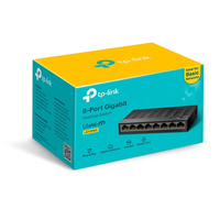 Switch 08 Portas Tp-Link Litewave Ls1008G, Gigabit 10/100/1000 Mbps, Case Plástico - Imagem do Produto