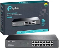 Switch 16 Portas Tp-Link Tl-Sg1016D, Gigabit 10/100/1000 Mbps, Rack - Imagem do Produto