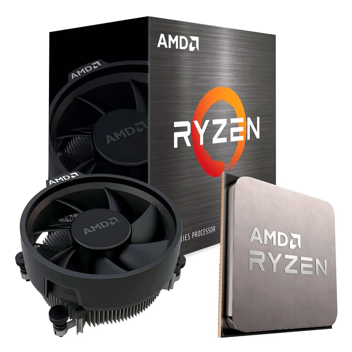 Processador AMD Ryzen 5 5600, 3.5 Ghz, Max Turbo 4.4 Ghz, 035 Mb Cache, Sem Vídeo Integrado, Com Cooler, Gar: FAB - Imagem do Produto