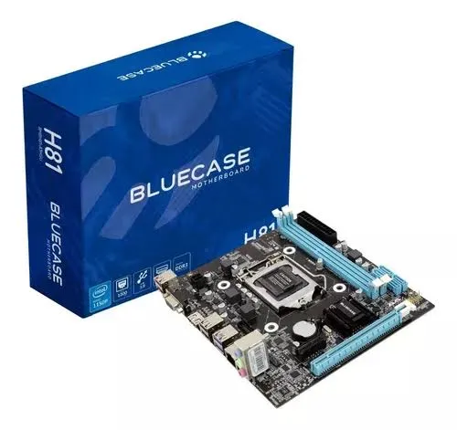 Placa Mãe 1150 4ª, 5ª Geração Bluecase Bmbh81-G3Hgu-M2ExR2Bx, Ddr3 16Gb, M2/Nvme, Hdmi, Vga, 10/100/1000 Mb/S - Imagem do Produto