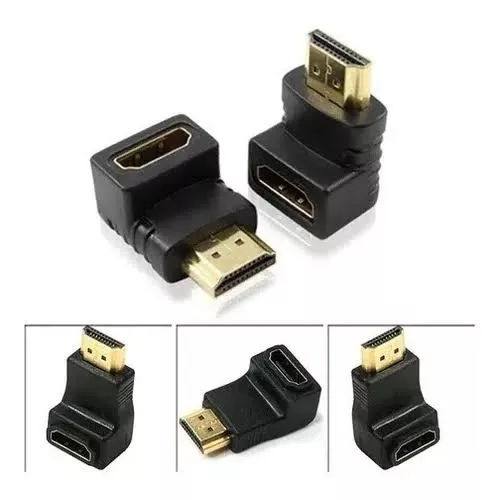 Adaptador Hdmi Macho X Hdmi Fêmea, 90 Graus Fixo, Md9 6277 - Imagem do Produto