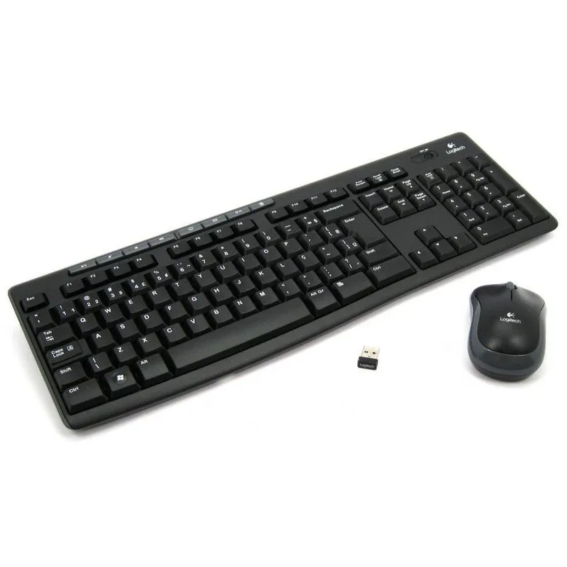 Kit Teclado E Mouse Sem Fio Logitech Mk270, Multimídia, Preto, Abnt2 - Imagem do Produto