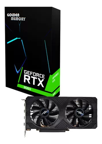 PLACA DE VÍDEO PCI EXP. 12GB/192BITS RTX3060M GOLDEN MEMORY RTX3060-12GD6 GDDR6 BOX - Imagem do Produto