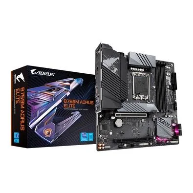 Placa Mãe 1700 12ª, 13ª, 14ª Geração Gigabyte B760M Aorus Elite X Ax, Ddr5 192Gb, Dp, Hdmi, Usb, M2/Nvme, Gar: T9M - Imagem do Produto