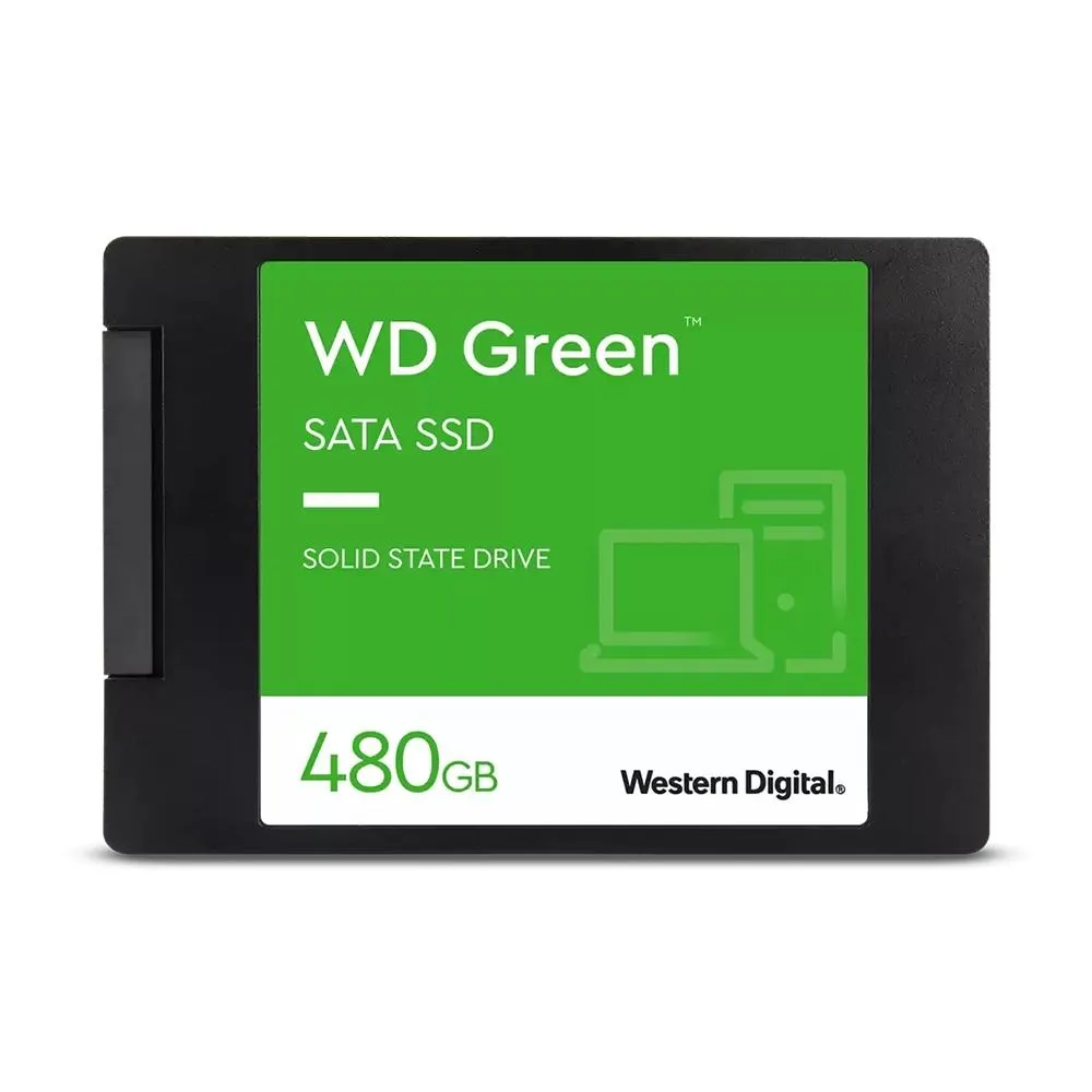 Ssd Sata3 480 Gb Western Digital Wds480G3G0A Green, Lê: 545 Mb/S, 2.5", Grava: 430 Mb/S, 7 Mm - Imagem do Produto