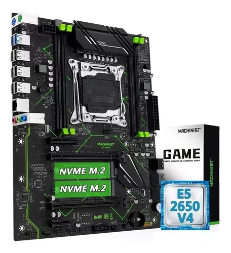 kit xeon ddr4 placa mãe machinist x99 pro + xeon e5 2650 v4 - Imagem do Produto