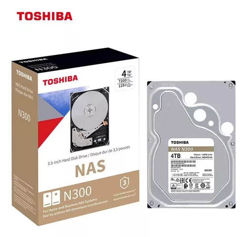 Hd Nas 04 Tb Toshiba Hdwg440Xzsta N300, Sata 3, 7200 Rpm, 256 Mb, 3.5'' - Imagem do Produto