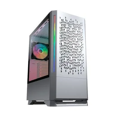 Gabinete Gamer Cougar 3851C60.0002 Mx430 Air, 3 Fans, Rgb, Sem Fonte, Vidro Temperado, Branco - Imagem do Produto