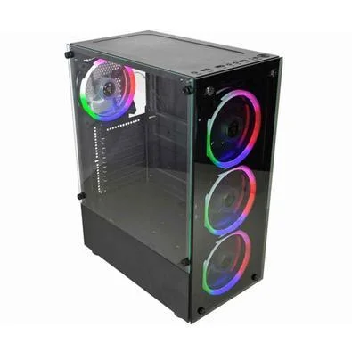 Gabinete Gamer Kmex Cg-10W5 Elite, Sem Fonte, 3 Fans, Rgb, Preto, Lateral De Vidro - Imagem do Produto