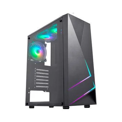 Gabinete Gamer Kmex Cg-45Tp Kratos 2, Sem Fonte, Sem Fan, Rgb, Lateral Acrílico, Usb 2.0 - Imagem do Produto