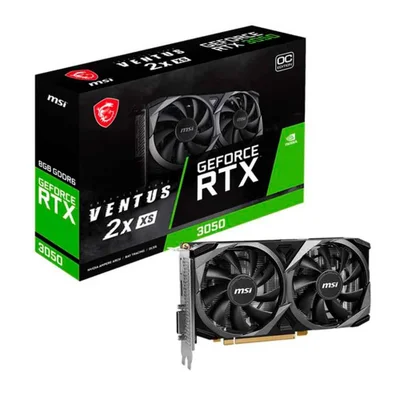 Placa De Vídeo Geforce Ddr6 08Gb/128 Bits Rtx 3050 Msi Ventus 2X Xs, 2 Fans, Dp, Hdmi, 912-V809-4266 - Imagem do Produto