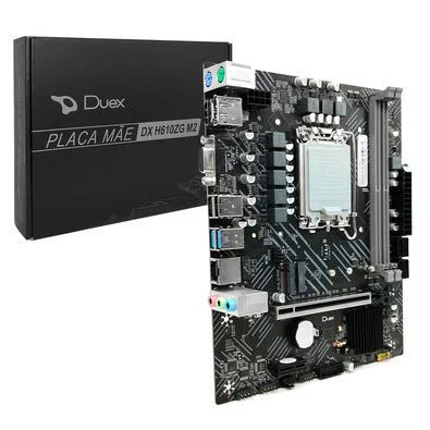 Placa Mãe 1700 12ª Geração Duex Dx H610Zg M2, Ddr4 64Gb, Nvme, Dp, Hdmi, Vga - Imagem do Produto