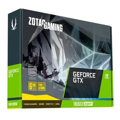 Placa De Vídeo Geforce Ddr6 6gb/192 Bits Gtx 1660 Super Zotac Gaming, 2 Fans, Dp, Hdmi, Zt-T16620D-10M, Lhr - Imagem do Produto