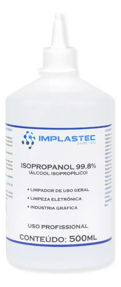 Álcool Isopropílico 99,8%, 0500 Ml, Implastec Md9 9156 - Imagem do Produto