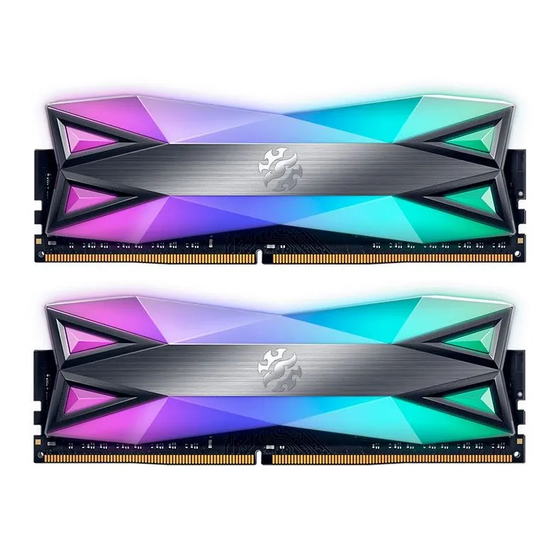 Memória Desktop Ddr4 08Gb/3200 Mhz Adata Xpg Spectrix D60G, Rgb, Cl 16, 1.35V, Ax4U32008G16A-St60 - Imagem do Produto