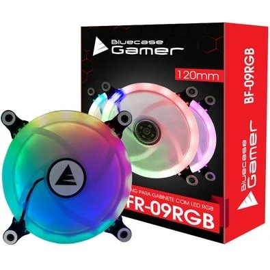 Cooler Fan Rgb Bluecase Bfr-09Rgb Ring, Controlável, 6 pinos, Led, 120X120X25 Mm - Imagem do Produto