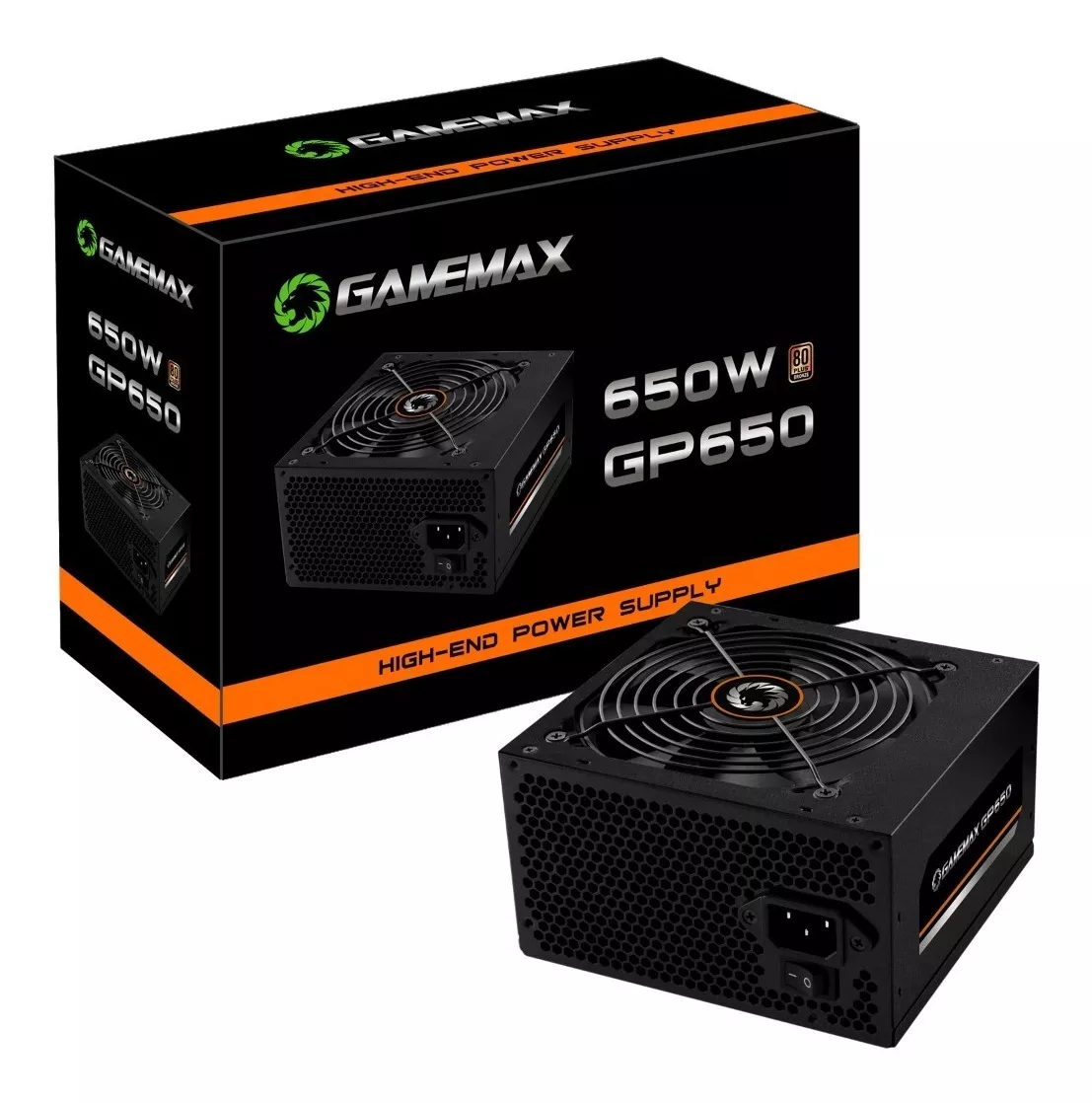 Fonte Atx 650 W Gamemax Gp650, 80 Plus Bronze, Pfc Ativo, Preta, Box - Imagem do Produto