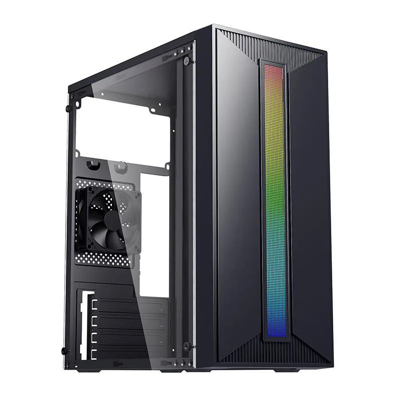 Gabinete Gamer Bluecase Bg-042Bx Mini, Sem Fonte, Rgb, 1 Fan, Usb 3.0, Acrílico, Preto - Imagem do Produto