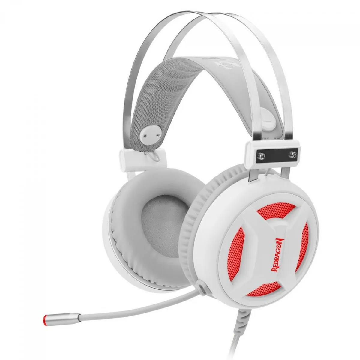 Headset Gamer Redragon Minos H210W, Usb, 7.1, Led, Branco com Cinza - Imagem do Produto