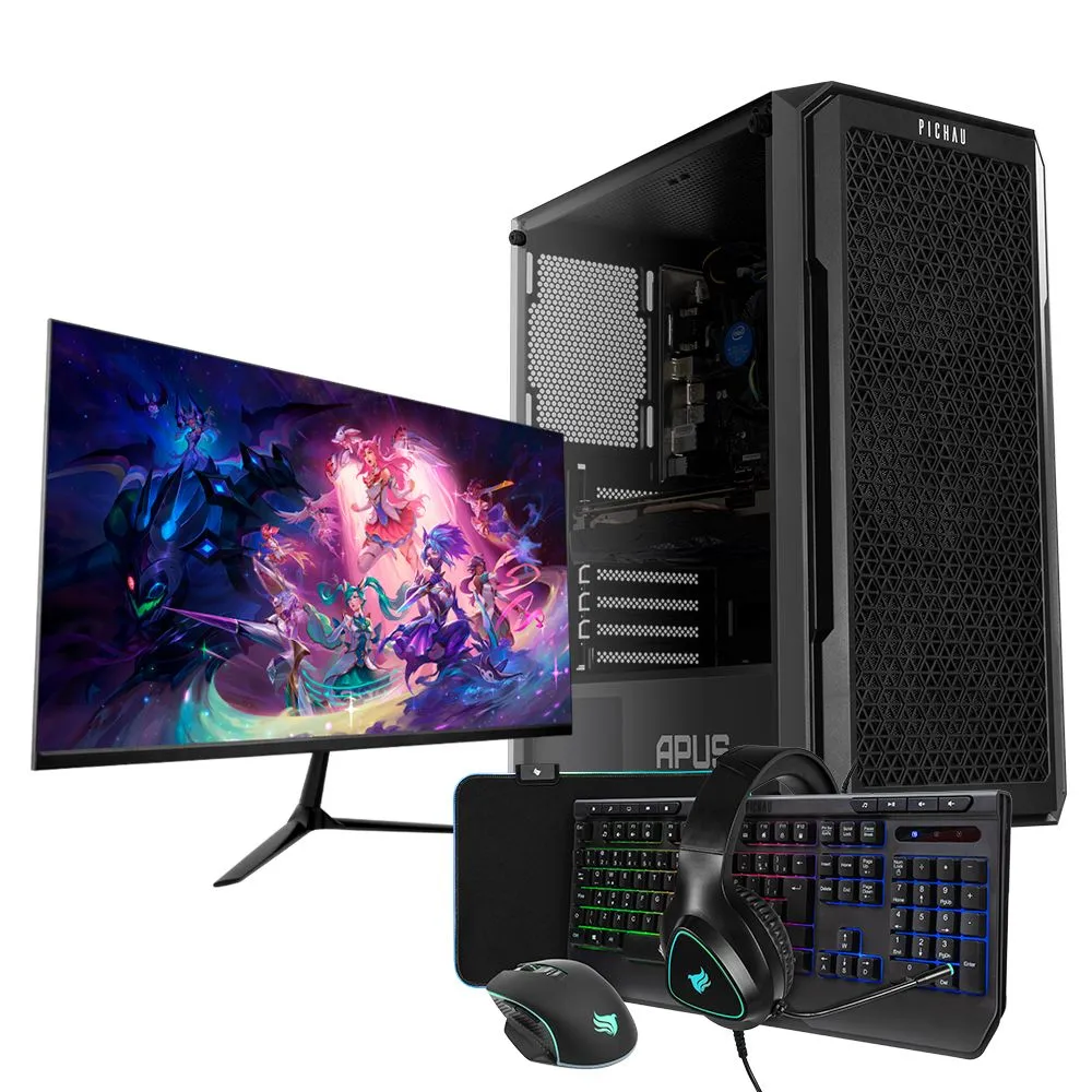 PC Gamer Completo Ryzen 5 5500 | Placa-Mãe | 16GB DDR4 3200mhz | RX 580 8GB | Fonte500W | SSD 480 | Monitor 19" | Kit Mouse e Teclado - Imagem do Produto