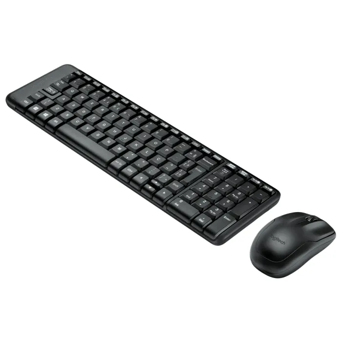 Kit Teclado E Mouse Sem Fio Logitech Mk220, Compacto, Preto, Abnt2, 920-004431 - Imagem do Produto