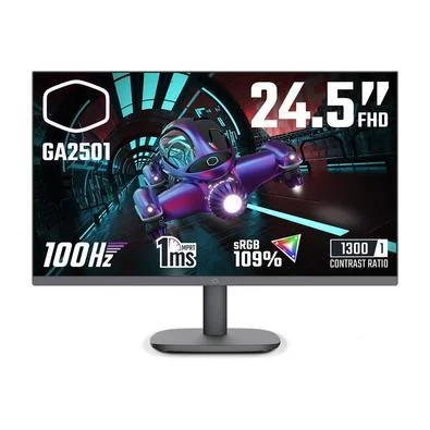 Monitor Gamer Led 24.5" Cooler Master Cmi-Ga2501-Br, Ips, 1Ms, 100Hz, Full Hd, Hdmi, Vga, Vesa, Preto - Imagem do Produto