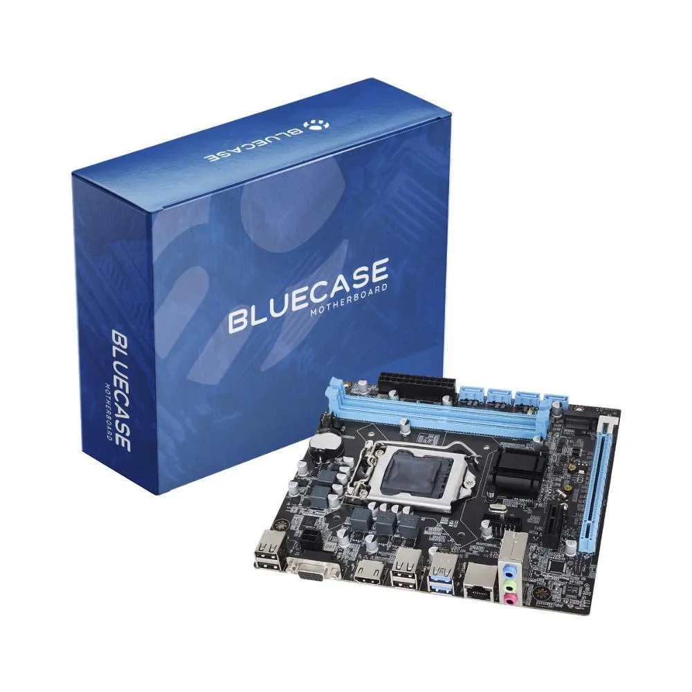 Placa Mãe 1151 6ª, 7ª Geração Bluecase Bmbh110-G3Hgu-D4-M2R2Blk, Ddr4 32Gb, M2, Hdmi, Vga - Imagem do Produto