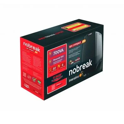 Nobreak 0700 Va Tsshara Ups Compact Xpro 4440, 1Bs, Entrada: Bivolt, Saída: 115 V, 6 Tomadas, 10 Amperes - Imagem do Produto