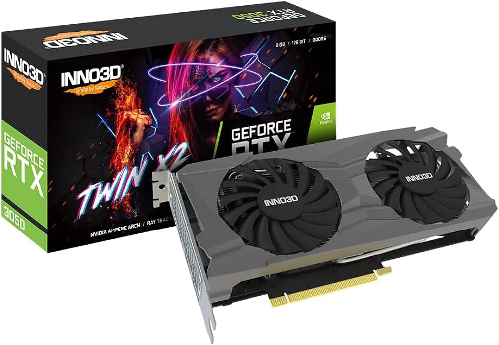 GEFORCE RTX 3050 8GB GDDR6 128BITS - INNO3D TWIN X2 - Imagem do Produto