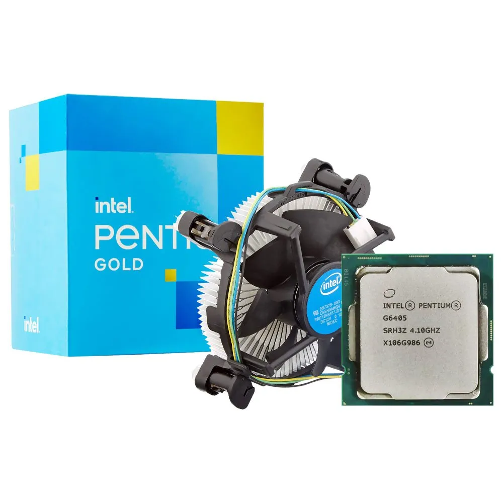 Processador Intel Pentium Gold G6405, 10ª Geração, 4.10GHz, Dual Core, 4 Threads, LGA 1200 - BX80701G6405 - Imagem do Produto