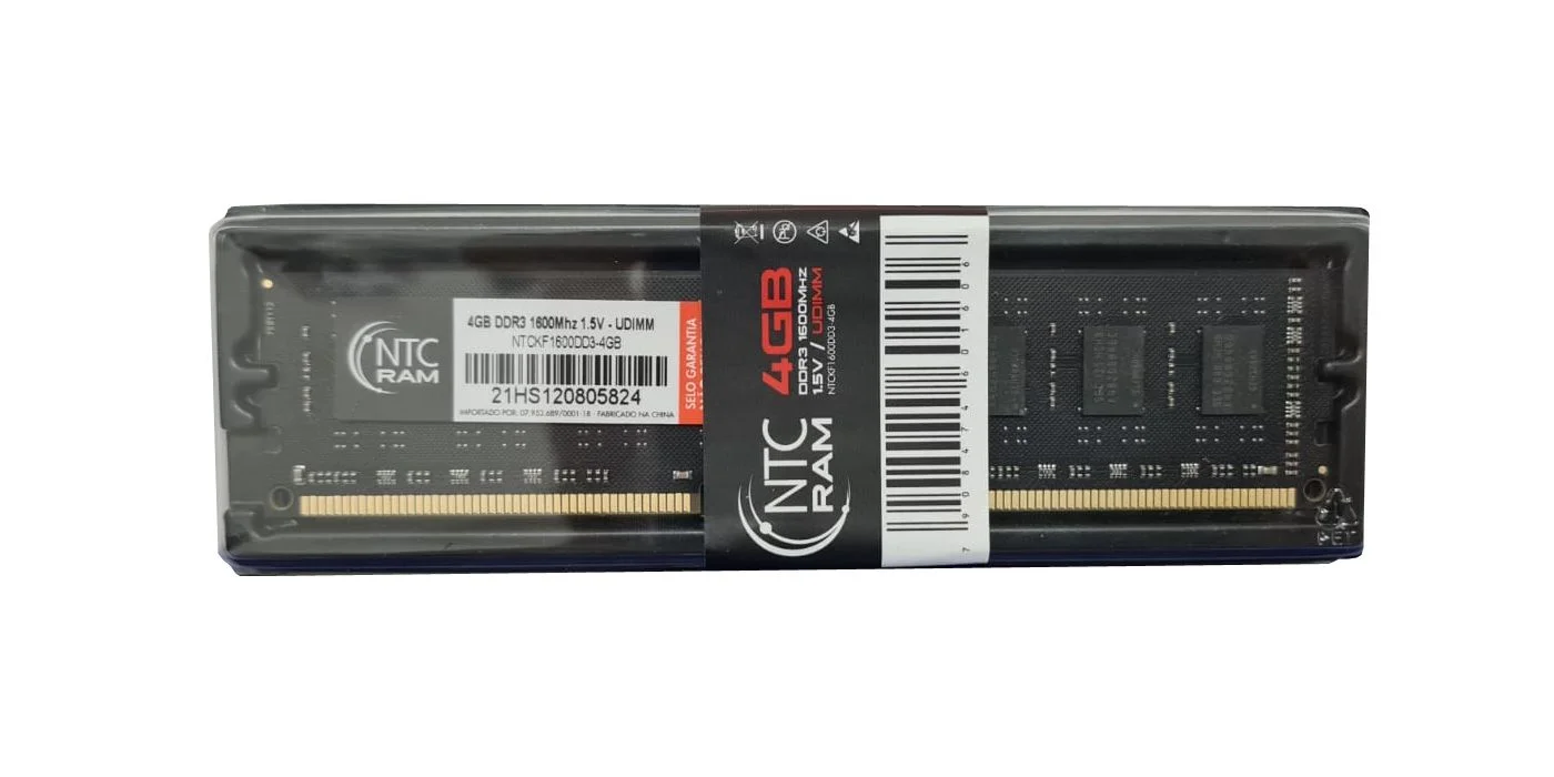 Memória Desktop Ddr3 04Gb/1600Mhz Ntc, Ntckf1600Dd3-4Gb - Imagem do Produto