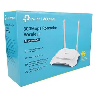 Roteador Tp-Link Tl-Wr840N, Wireless, Single Band 2.4 Ghz, 300 Mb/S, 2 Antenas, Botão Wps/Reset - Imagem do Produto