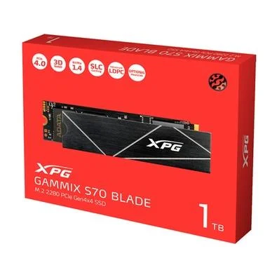 Ssd Nvme 1 Tb Xpg Agammixs70B-1T-Cs, 4.0, Lê: 7.400 Mb/S, Grava: 6.800 Mb/S, Tlg4000, Ps5 - Imagem do Produto