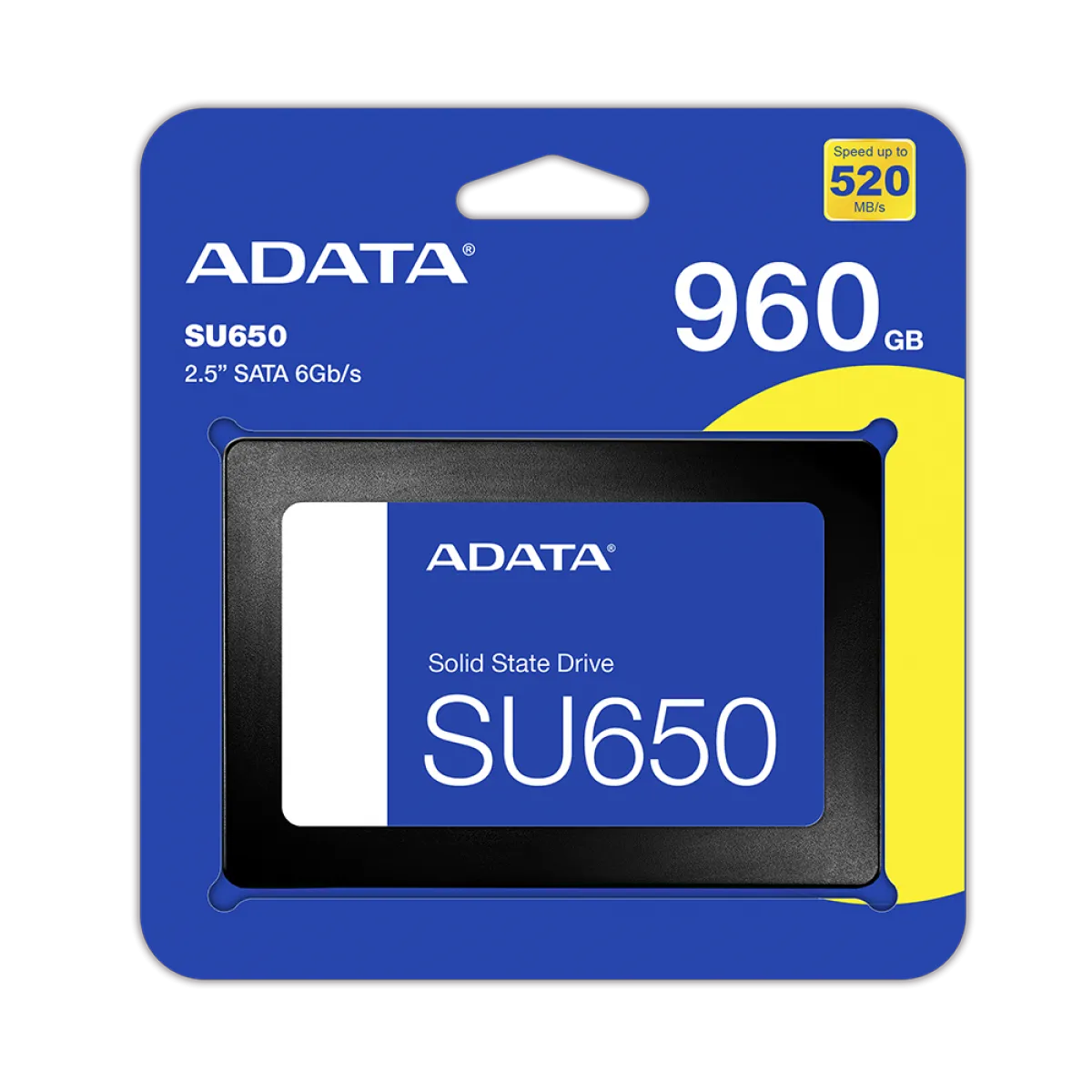 Ssd Sata3 960 Gb Adata Asu650Ss-960Gt-R, Lê: 520 Mb/S, Grava: 450 Mb/S - Imagem do Produto