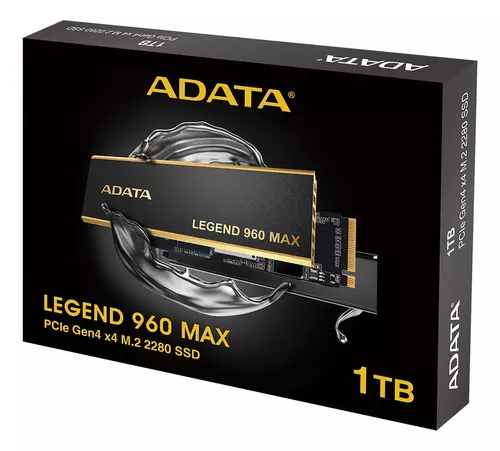 Ssd Nvme 1 Tb Adata Legend 960 Max 4.0 Aleg-960M-1Tcs, Lê: 7.400 Mb/S, Grava: 6.800 Mb/S, Tlg4000, Ps5 - Imagem do Produto